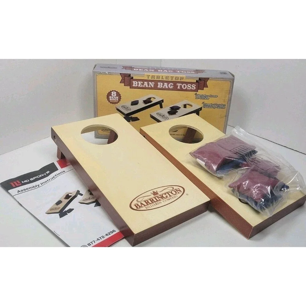 Wooden Bean Bag Toss Tabletop Portable Game By Barrington Billiards Co.